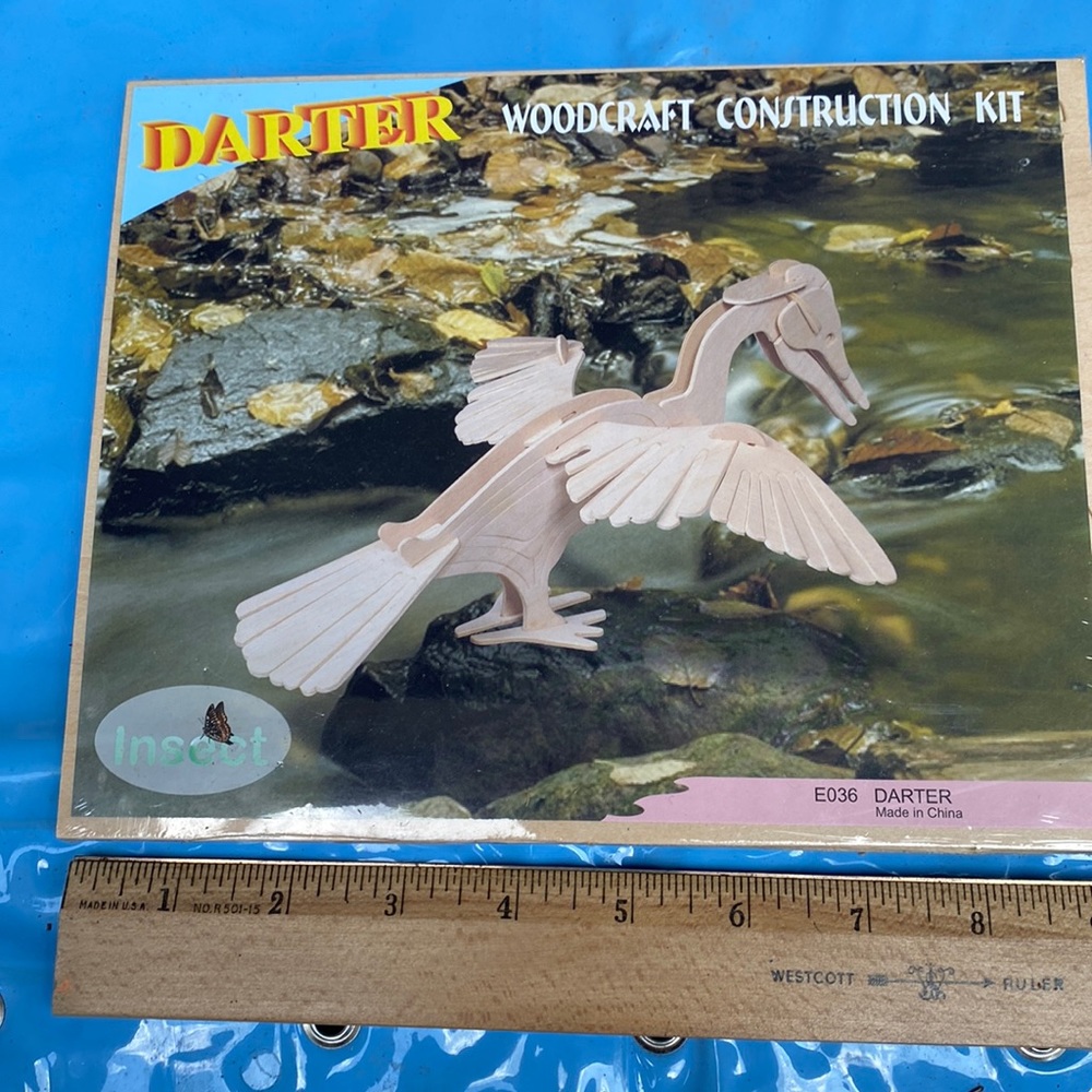 Vintage 1980s and NWOT sealed package, Woodcraft Construction Kit E036 Darter